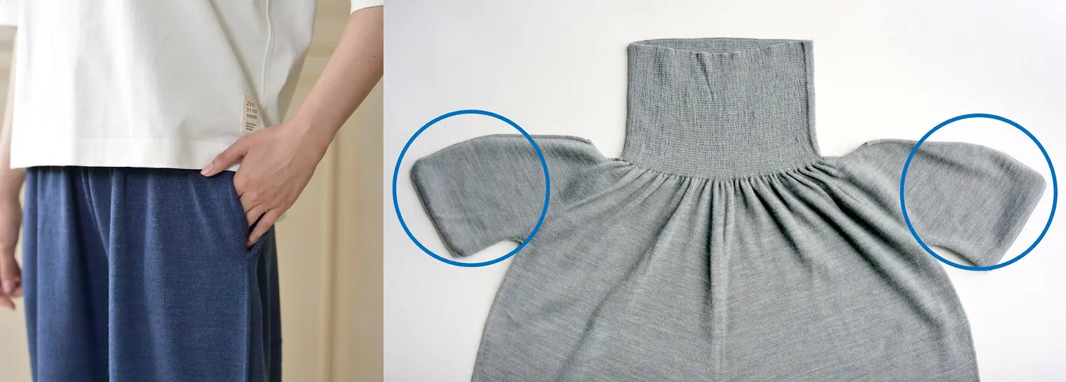おなかをつつむ のびるニットパンツ レギュラータイプ 洗濯機で洗えるウール ポケット付き
