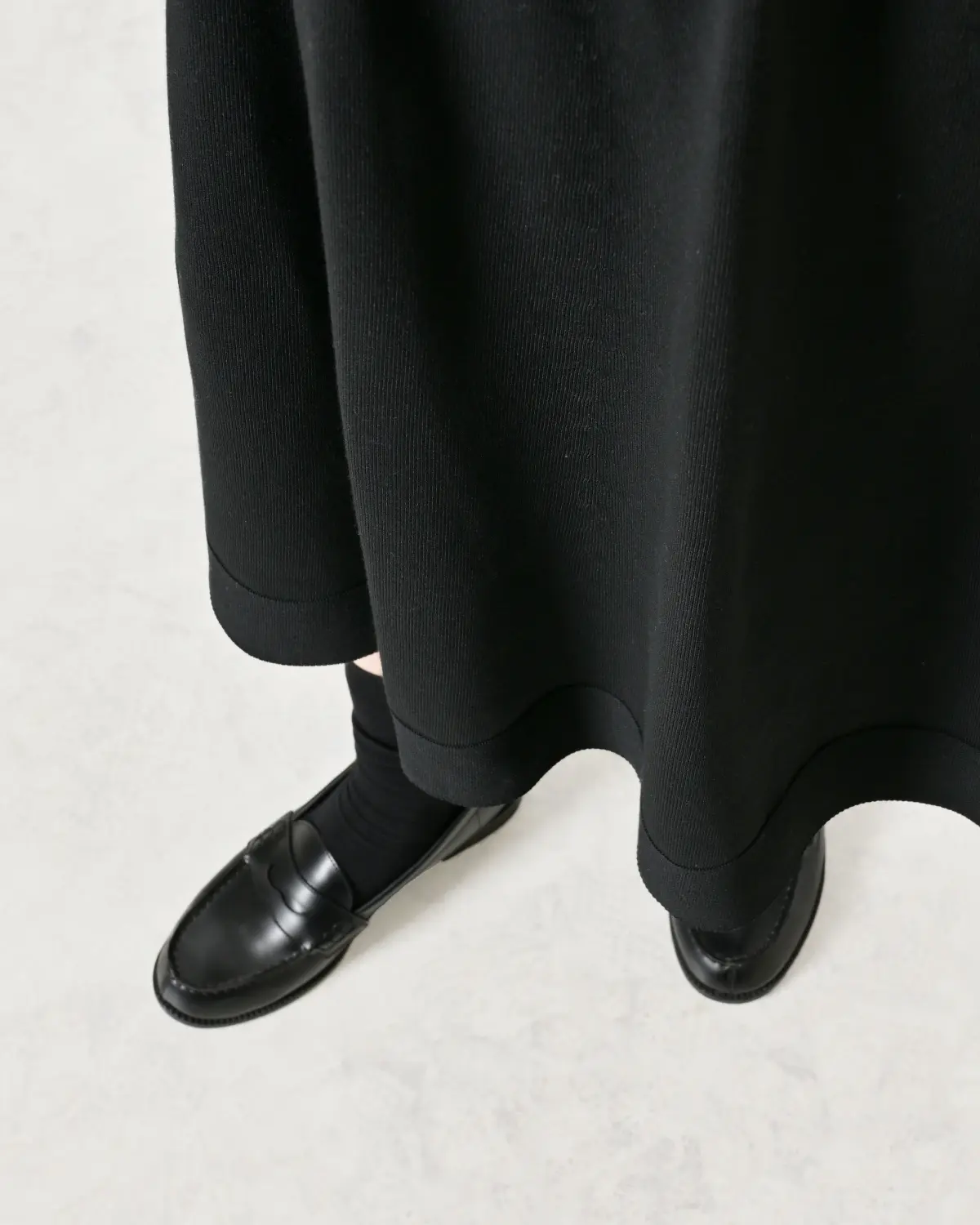 のびるニットロングスカート