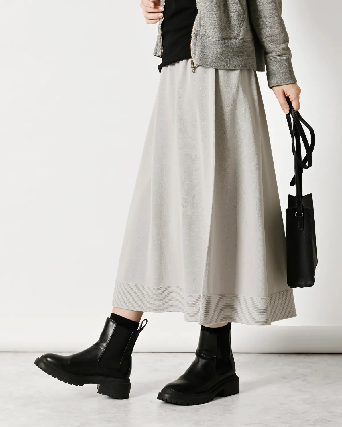のびるニットロングスカート