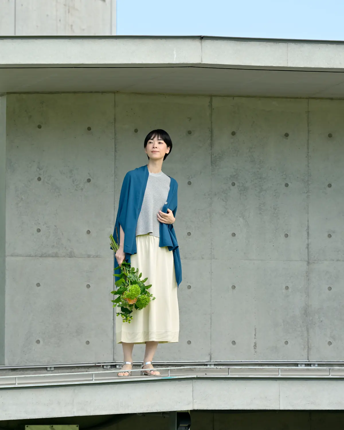 のびるニットロングスカート