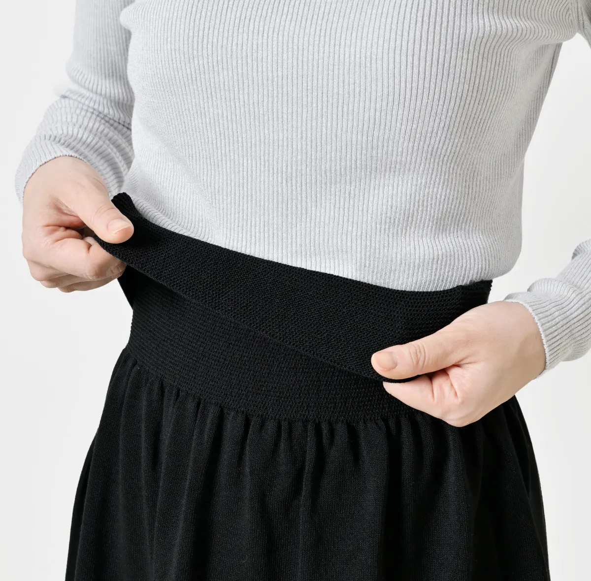 おなかをつつむ / のびるニットパンツ ワイドタイプ